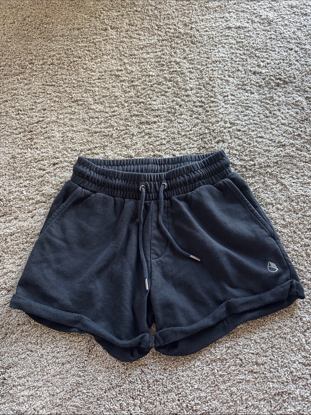 Women's Black Drawstring Shorts